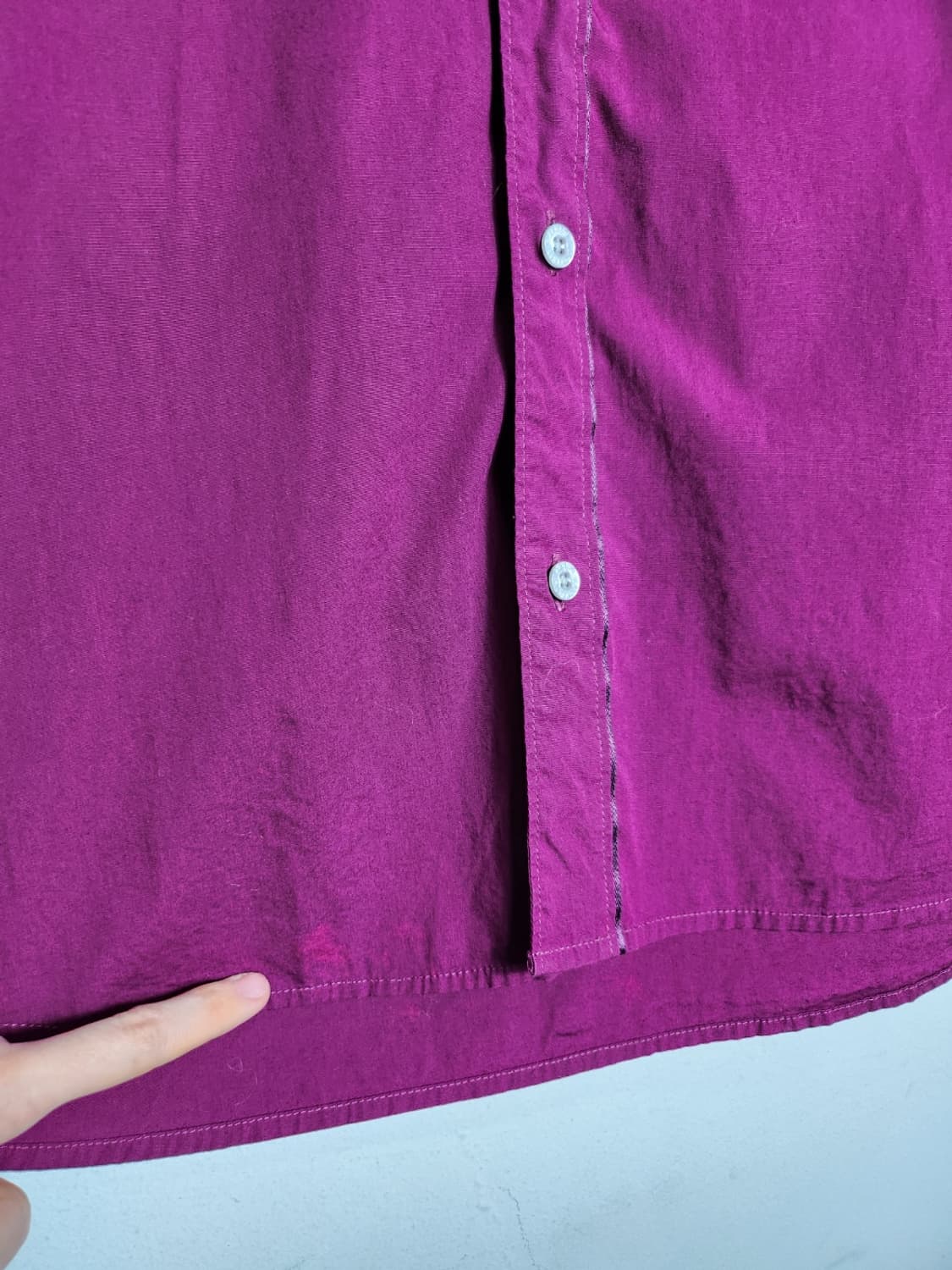 L 아르마니 익스체인지 와인색 셔츠 상품이미지3