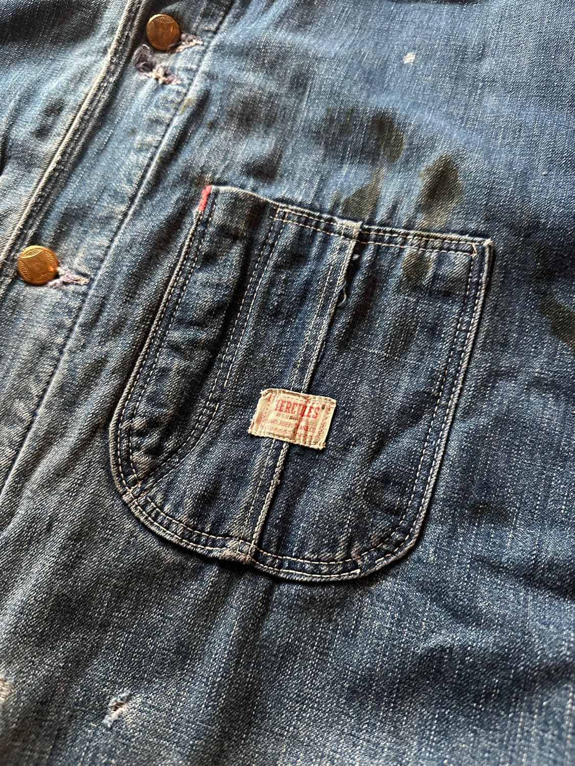 50s Vintage Hercules Denim Work Jacket 상품이미지3