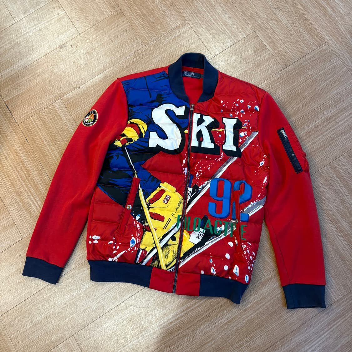 폴로 랄프로렌 다운힐 스키 더블 니트 다운 자켓 상품이미지4