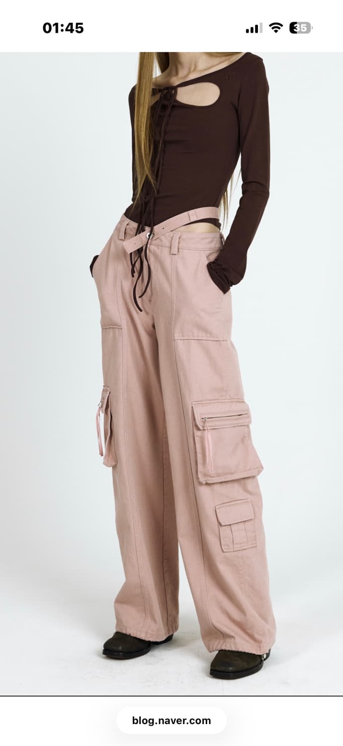 페인오어플레져 닉스 카고팬츠 핑크 상품이미지1