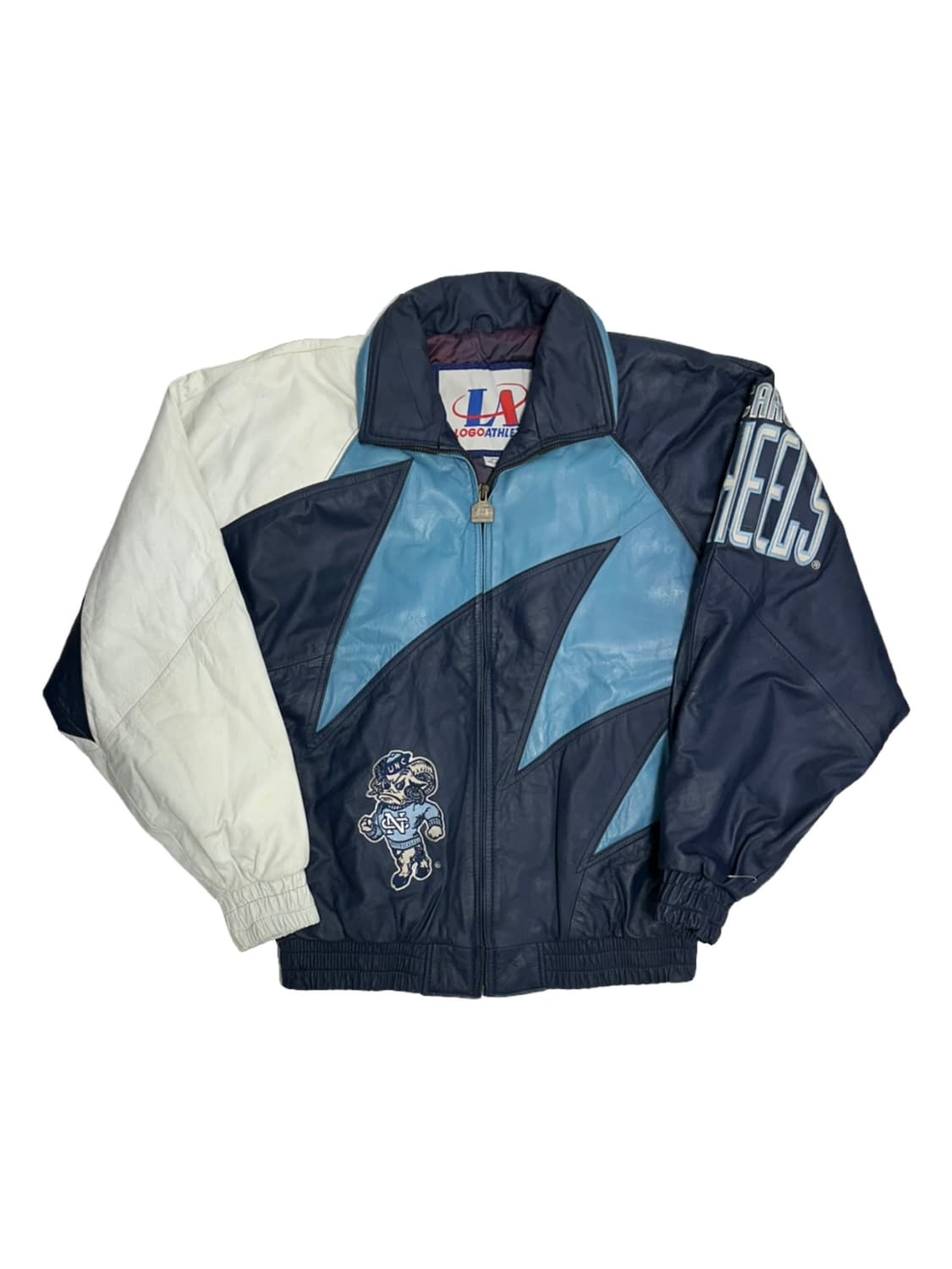 Logo Athletic 90s shark tooth 가죽 바시티자켓 상품이미지1