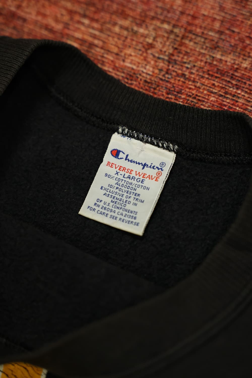 90s 빈티지 챔피온 리버스위브 스웻셔츠 블랙 판매 상품이미지6