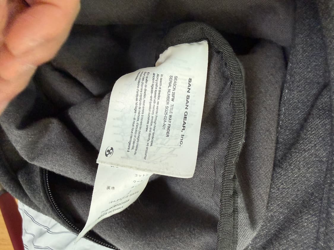 산산기어 WOOL BODY BAG [CHARCOAL] 상품이미지5