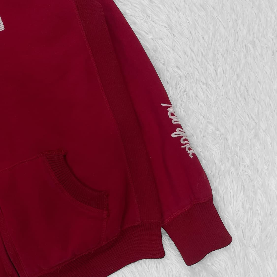 아베크롬비 울프죠 털 후드집업 레드 상품이미지4