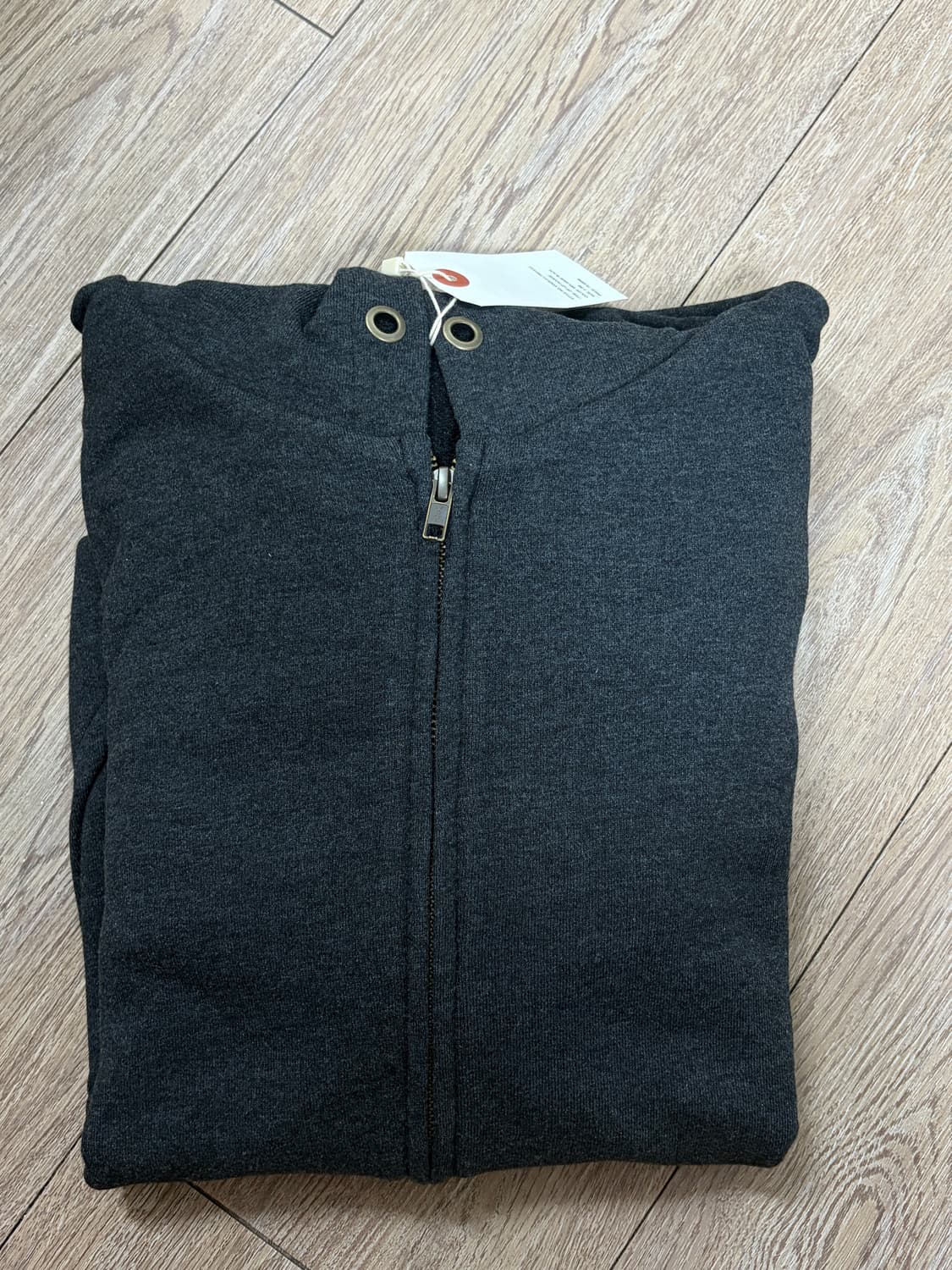 에브리원 라이트 후드집업 멜란지 블랙 2사이즈 상품이미지3