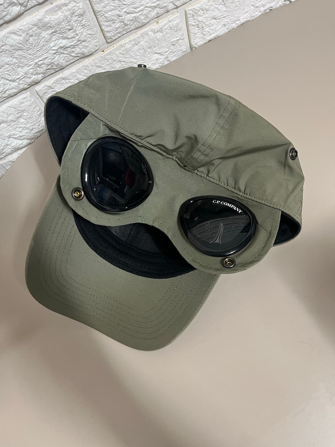 급처) CP 고글캡 XL 카키색 판매 상품이미지3