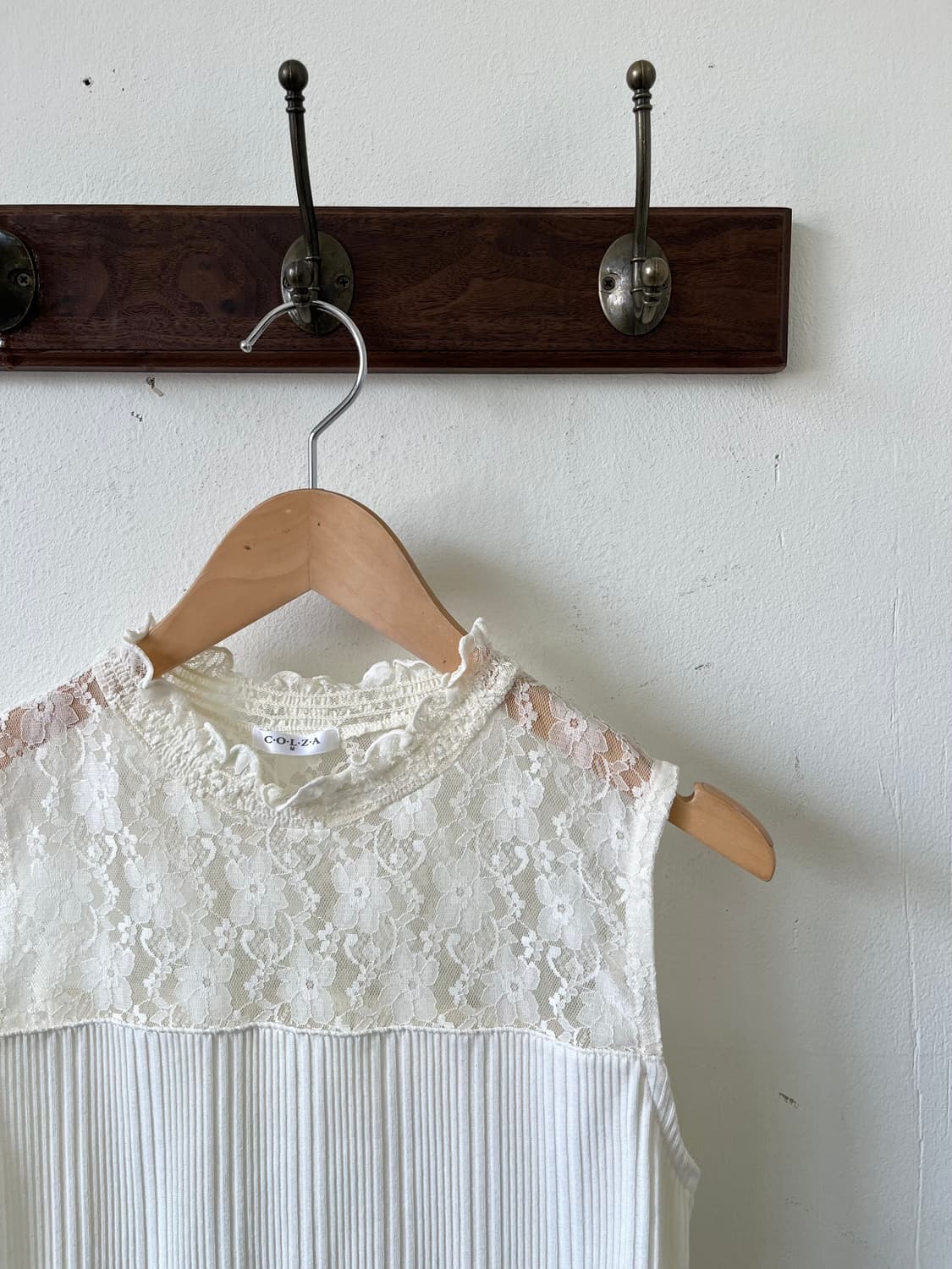 COLZA 화이트 슬리브리스 상품이미지2