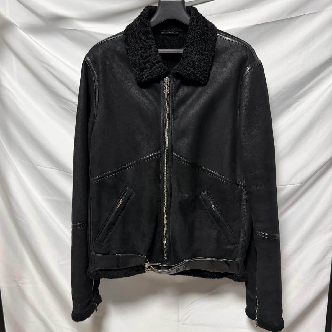 1450판매/S+급 크롬하츠 무스탕 자켓 블랙 상품이미지1