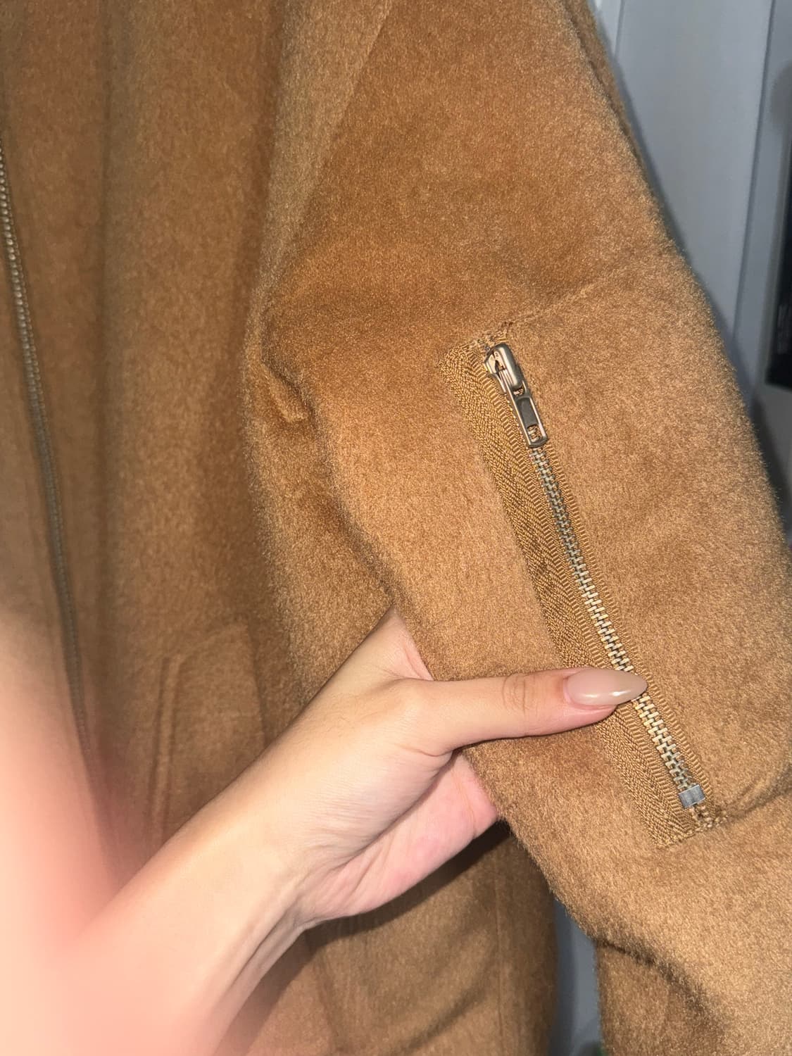 브라운 퍼 봄버 투웨이 자켓  상품이미지3