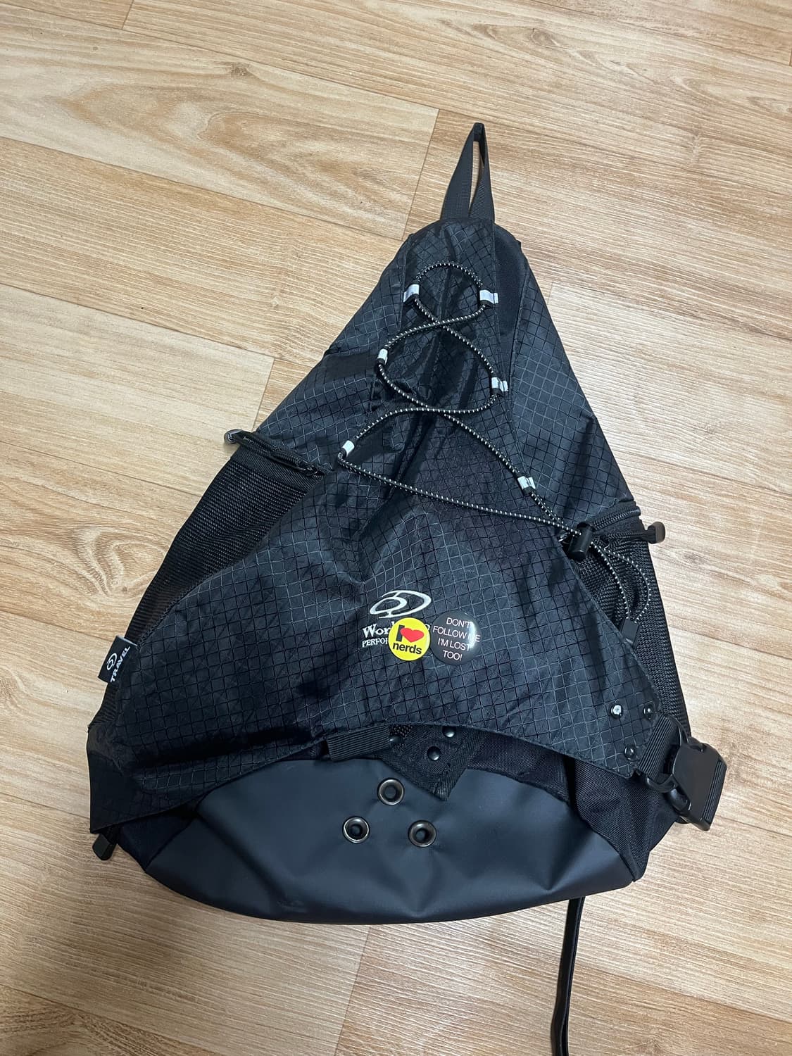 트래블 워크샵 메쉬 스트링 슬링백 블랙 상품이미지1