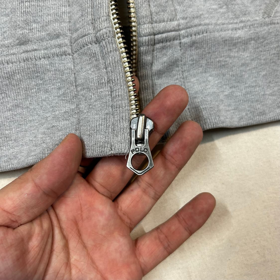 S) 폴로 랄프로렌 두산 후드집업 그레이 레드 포니 상품이미지5