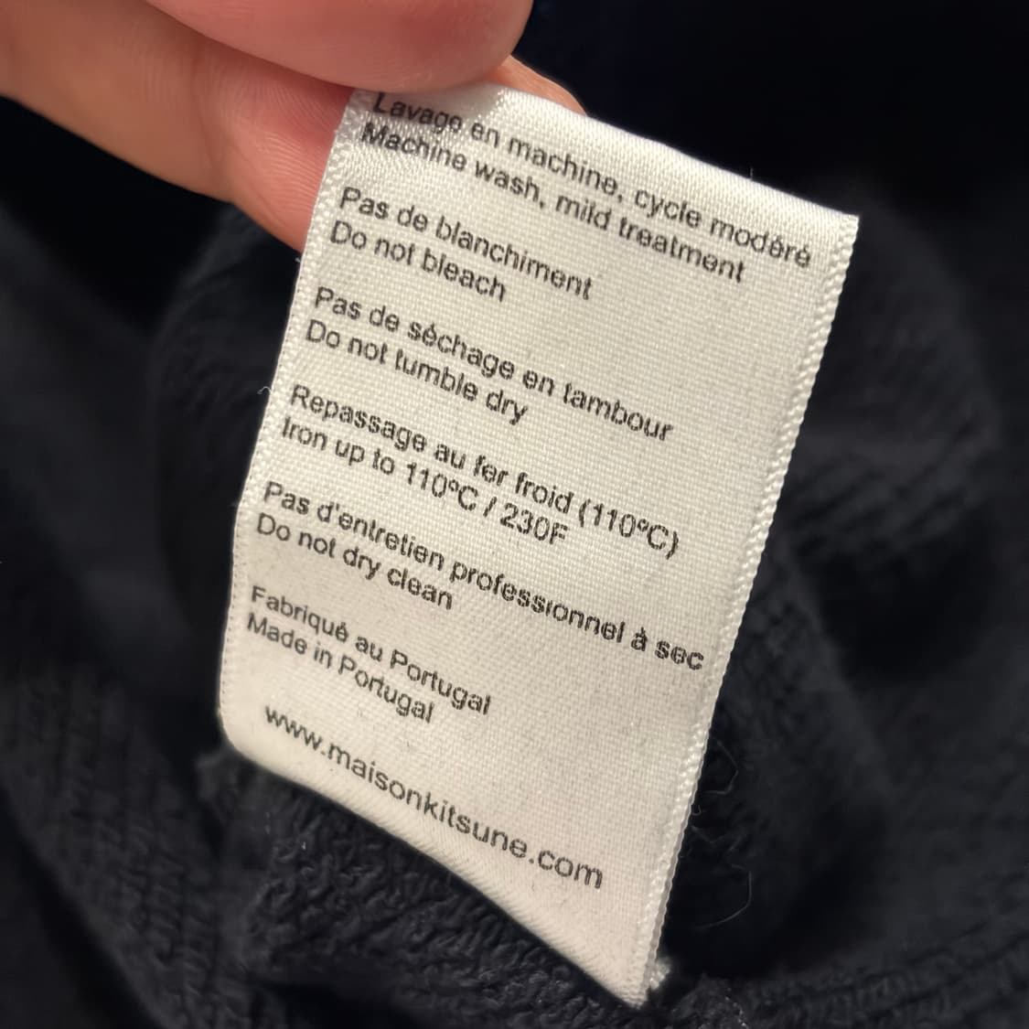 [XL] 메종키츠네 폭스 헤드 블랙 맨투맨 C200 상품이미지8