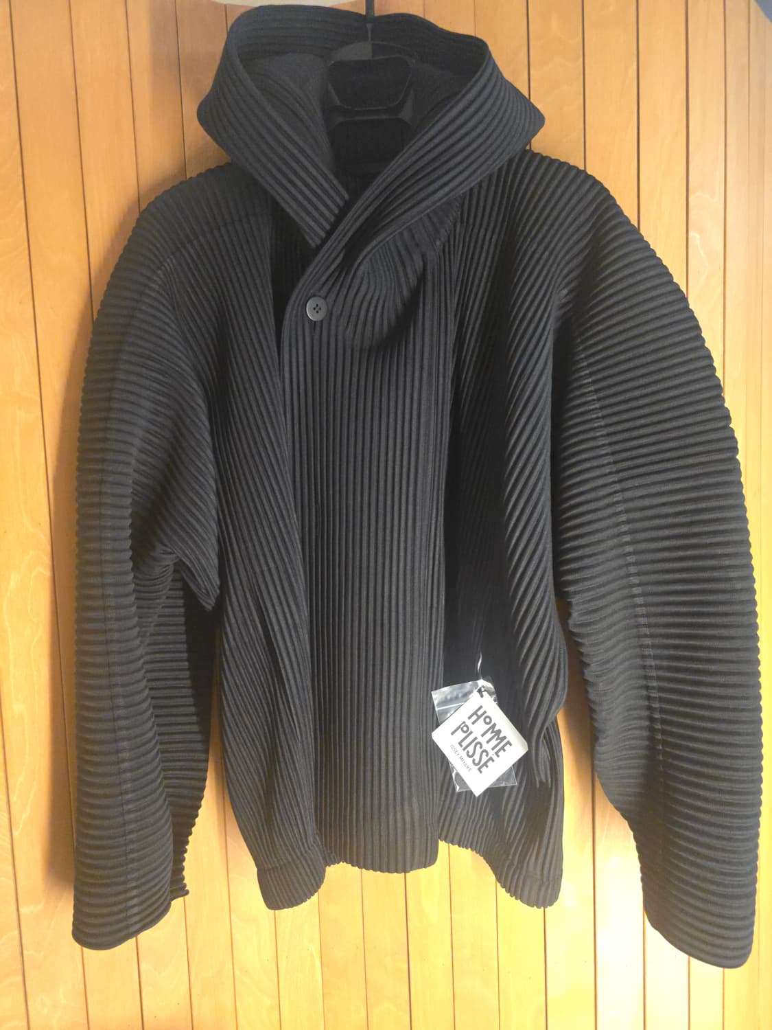 옴므플리세 3월 더블 후드 점퍼 자켓 블랙 3사이즈 새제품 판매 상품이미지2