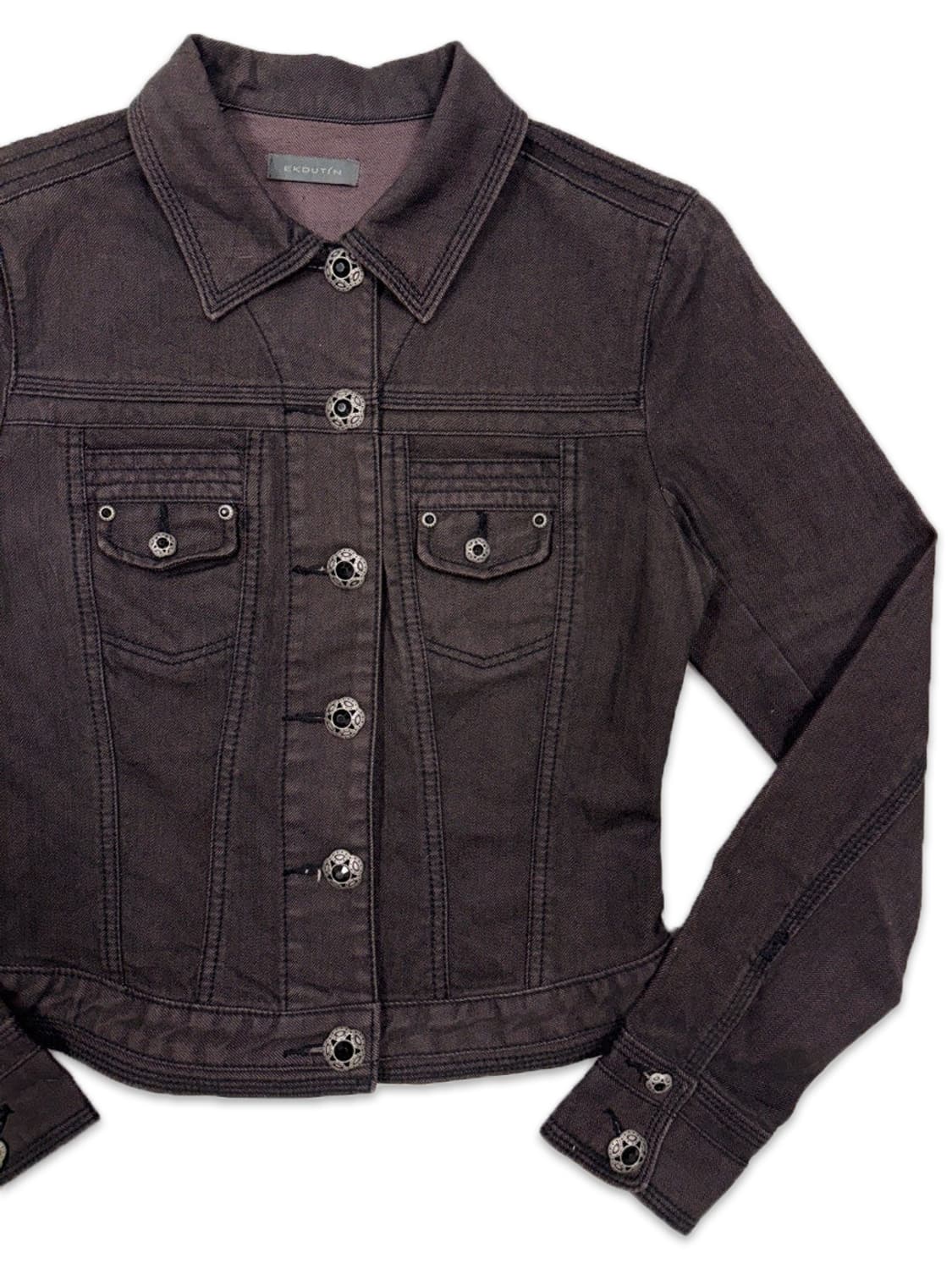 빈티지 ekdutin 다크퍼플 라인 자켓 상품이미지2