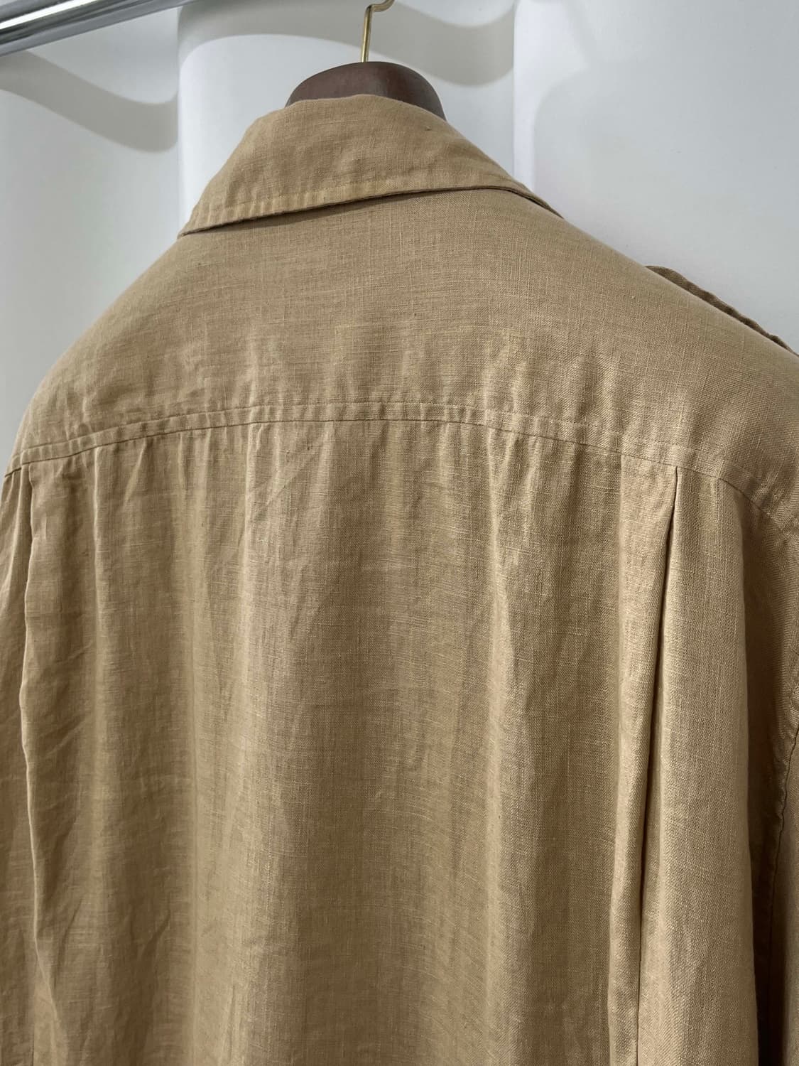 폴로 랄프로렌 QR 탄베이지 린넨 유틸리티 사파리 자켓 상품이미지9