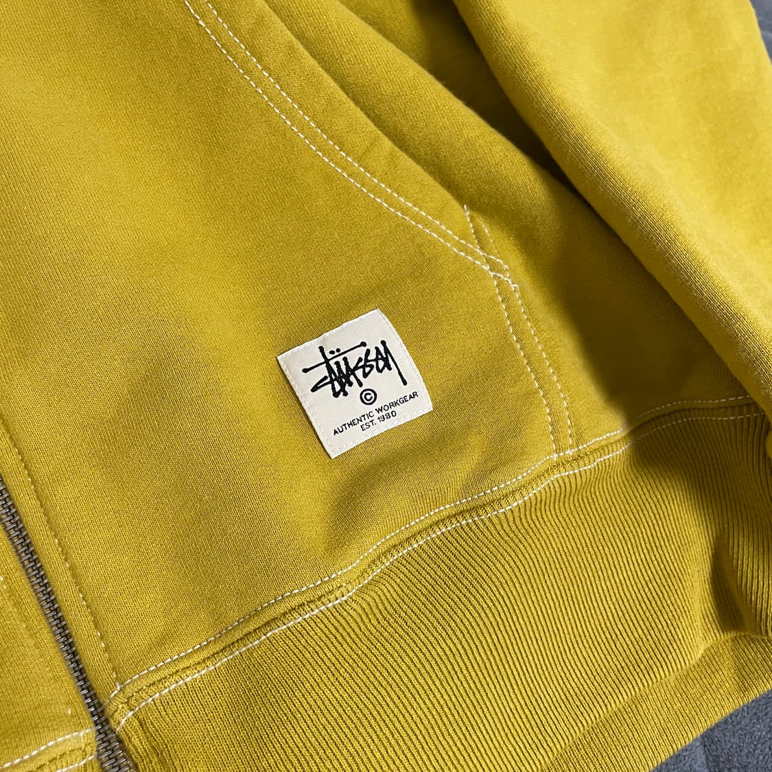 스투시 더블 페이스 라벨 후드집업 S 상품이미지3