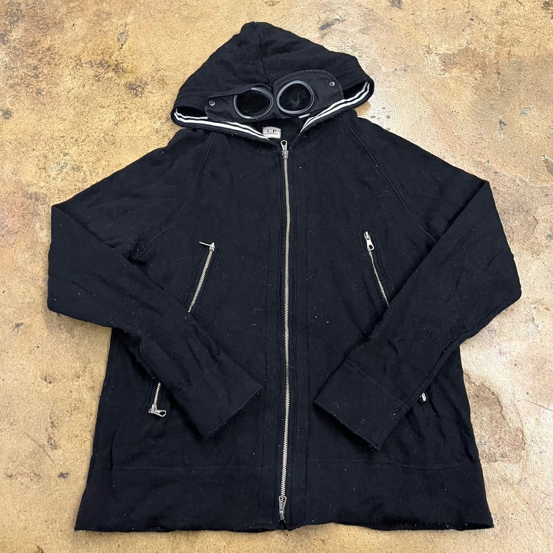 [정품/105] C.P.컴퍼니 고글 후드 니트 집업 b18 상품이미지2