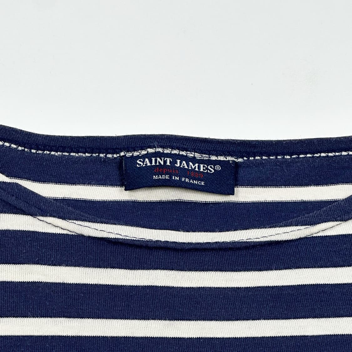  세인트제임스 스트라이프 보트넥 롱슬리브 네이비 여성S 상품이미지5