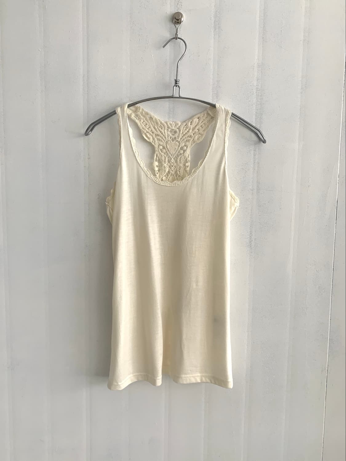 Ivory Crochet Back Point Sleeveless 상품이미지3