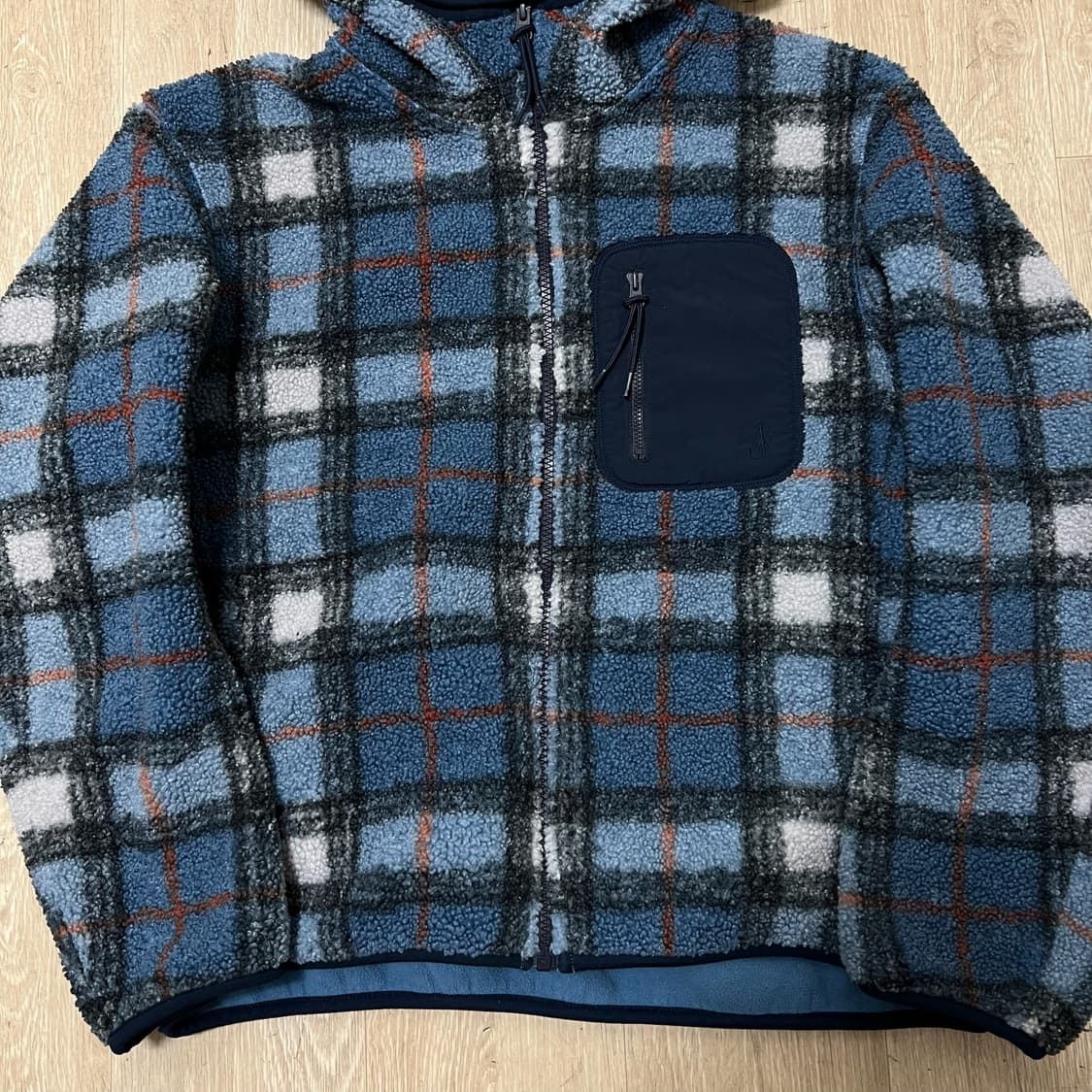 유니클로 JW앤더슨 체크 플리스 후리스 L/100  상품이미지3