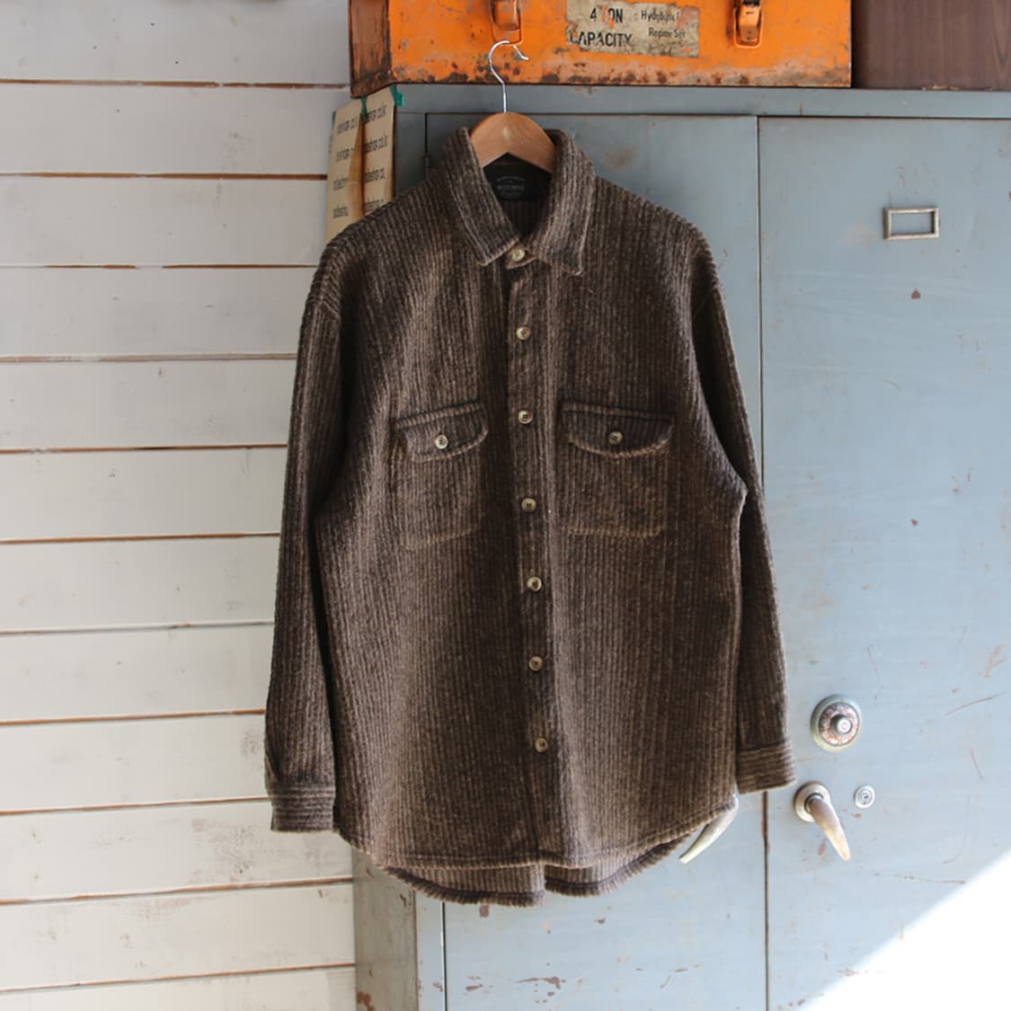 (착용컷) MITSUMINE 모직 셔츠 (남성용 L) 상품이미지3