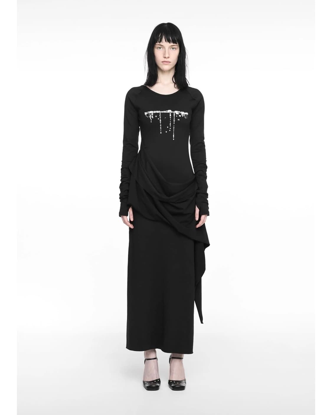 NACHE 나체 DROP MAXI DRESS BLACK 상품이미지1
