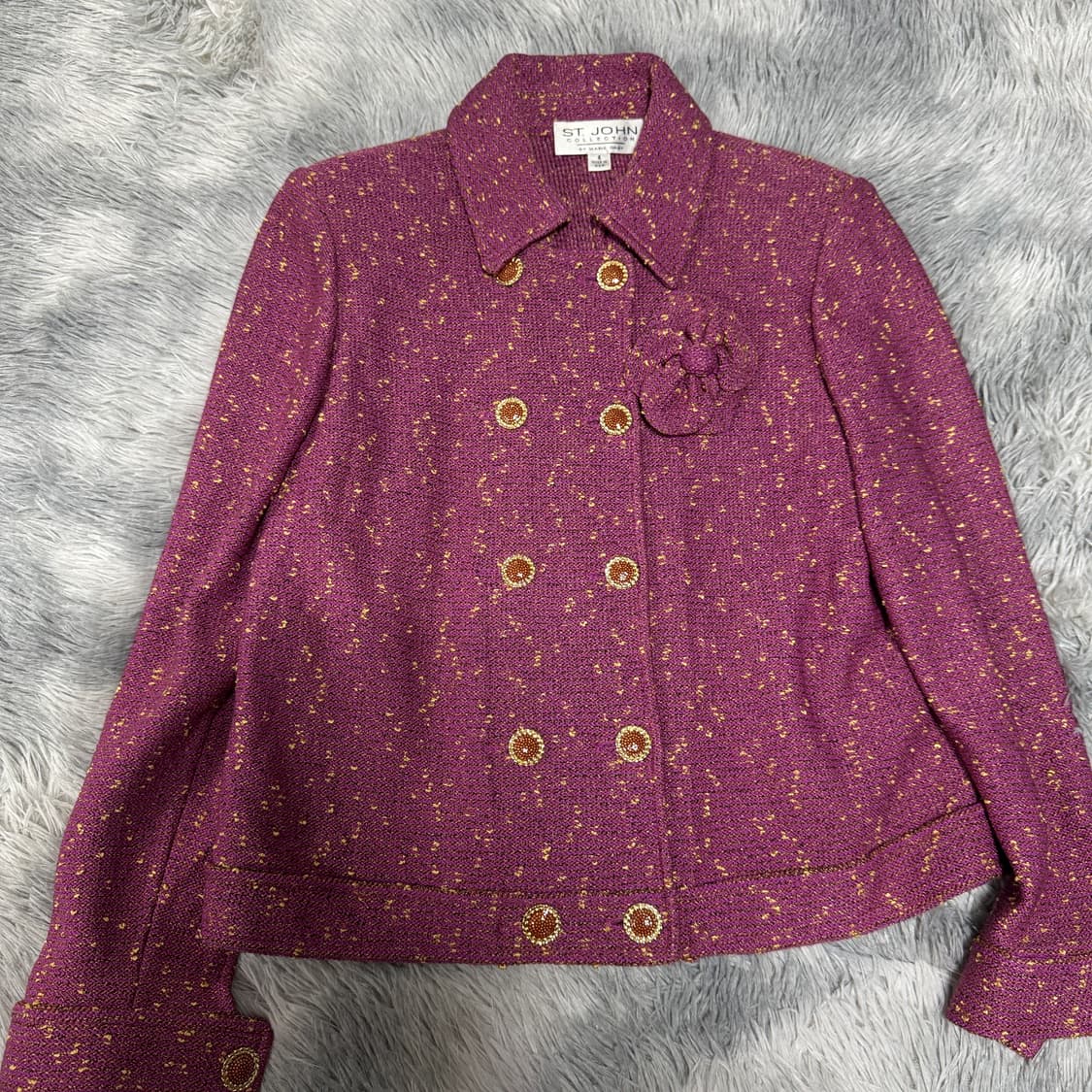 00s 세인트존 센존 퍼플트위드 투피스 세트 4사이즈 85-87-160 상품이미지2