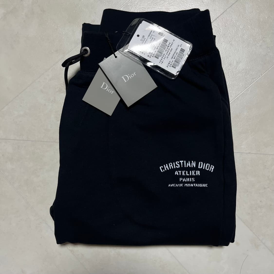 [새상품]디올 로고 스웨트 조거팬츠 네이비 상품이미지1