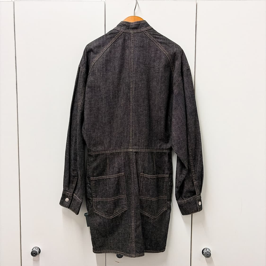 (정품/새상품) 이자벨마랑 여성 블랙 데님 집업 드레스 상품이미지3