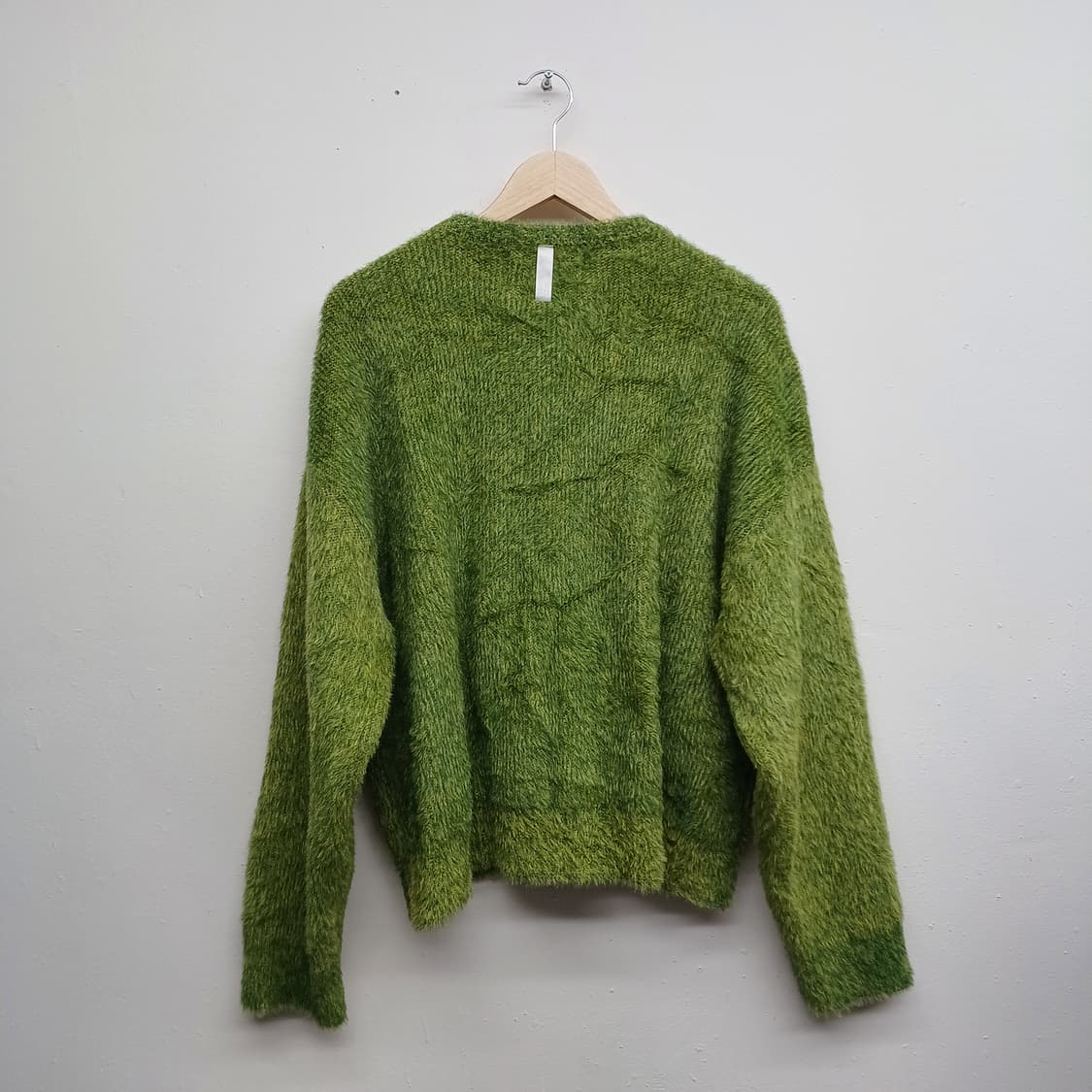 노메뉴얼 헤어리 벌룬 니트 그린 M 상품이미지2