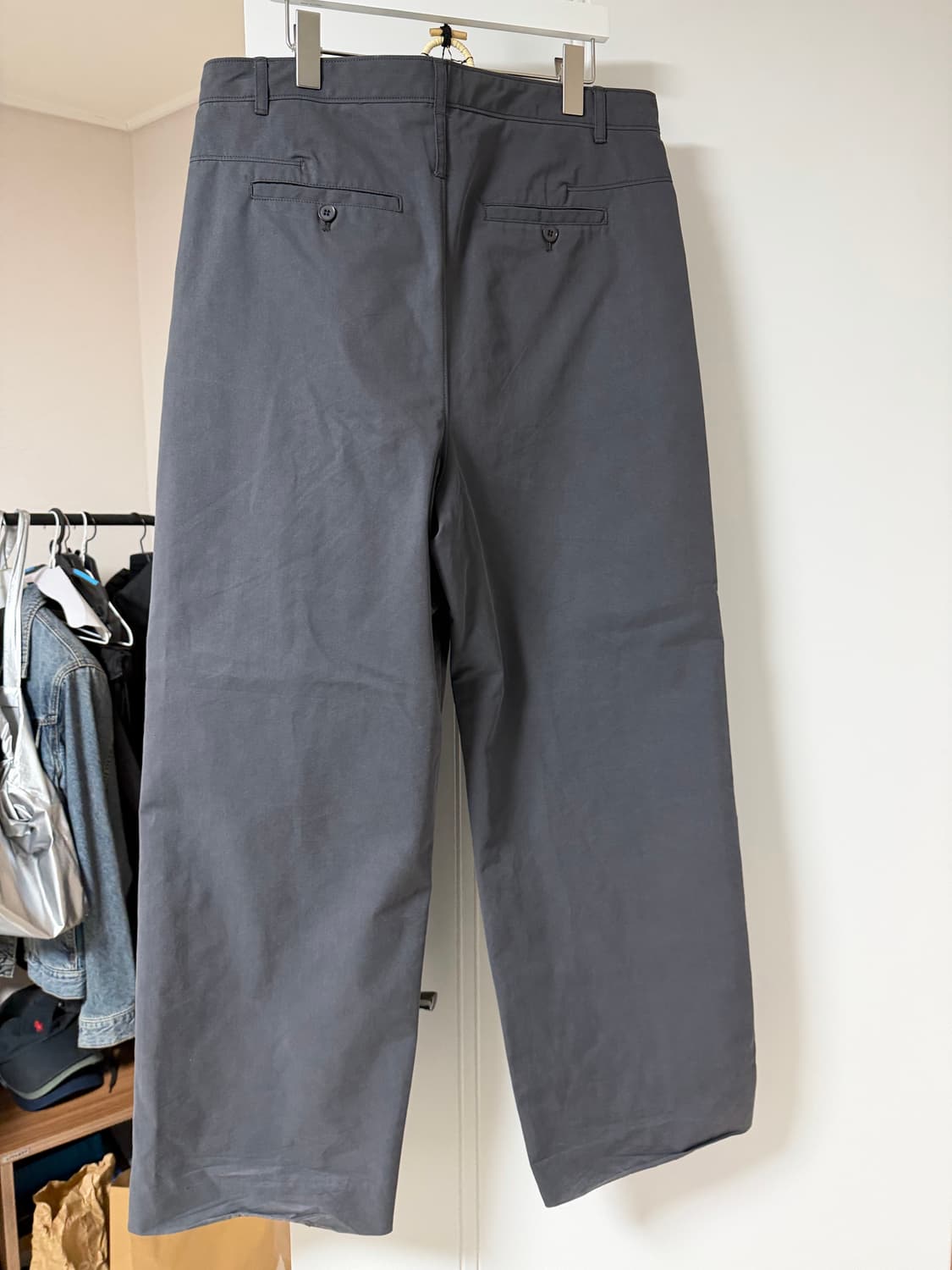 (L) 누마레EE 더블웨이스트 팬츠 챠콜 상품이미지2