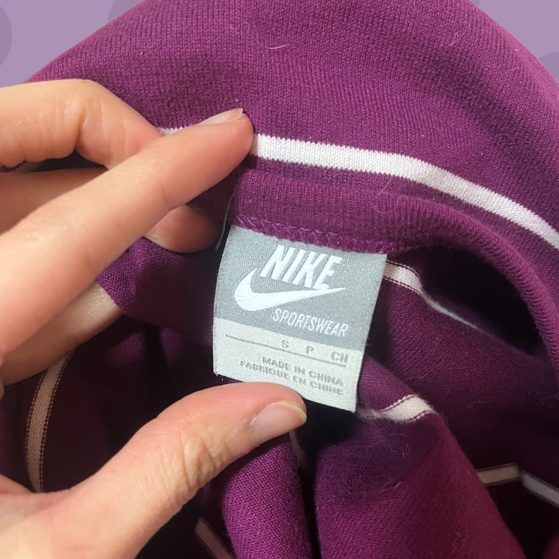 빈티지 나이키 포도맛 딱붙핏 헨리넥 티셔츠 상품이미지4