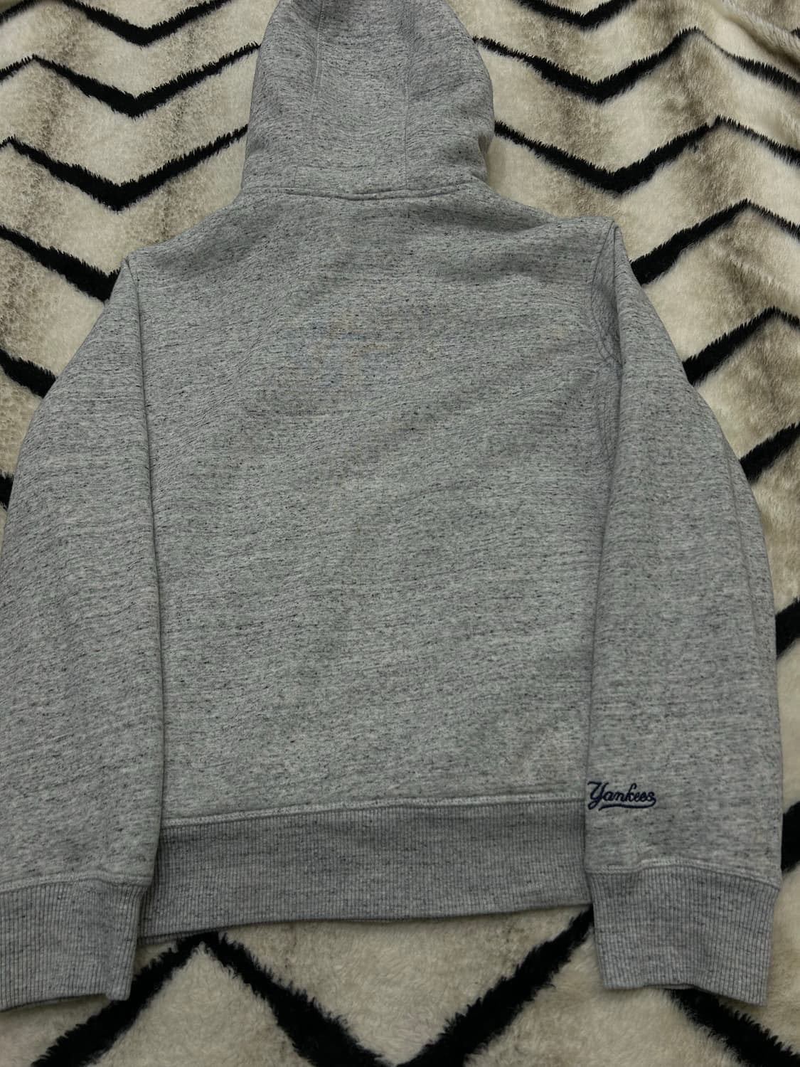 [L]MLB 뉴욕양키스 보아 후드집업/그레이 상품이미지5