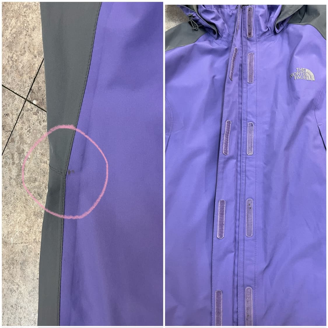 노스페이스 후드 고어텍스 바람막이 라이트퍼플 90 #csz2870 상품이미지6