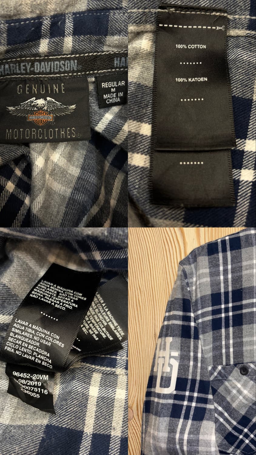 할리 데이비슨 체크 플란넬 셔츠 상품이미지10