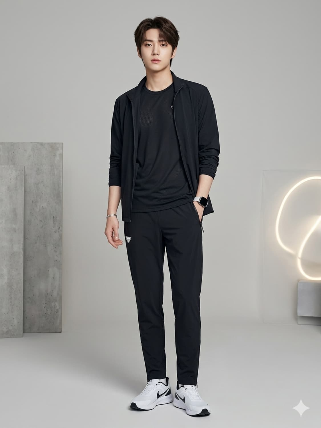 다이나핏(DYNAFIT) 블랙 트레이닝 팬츠 상품이미지1