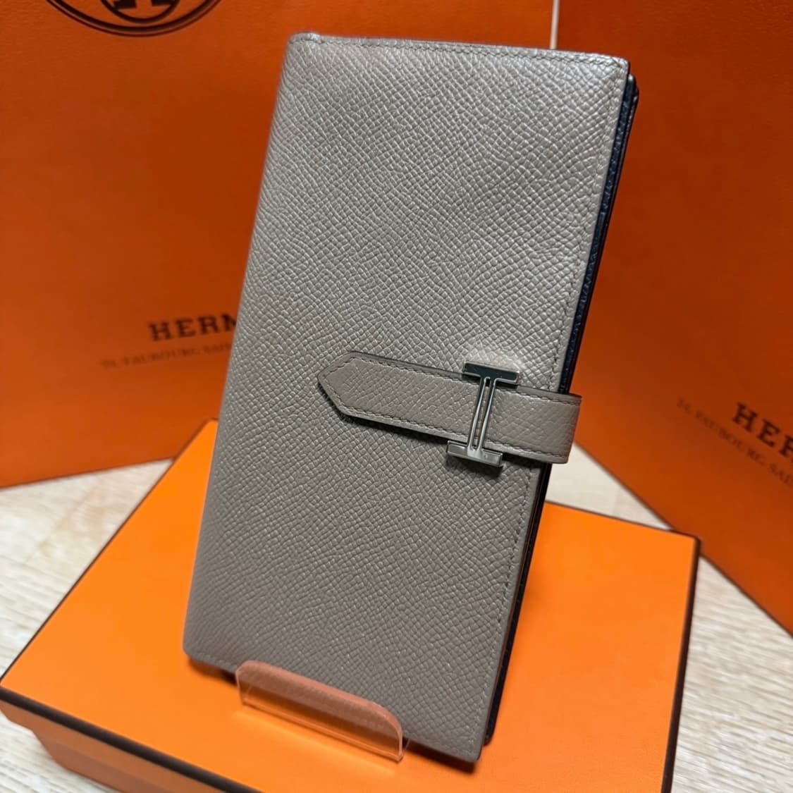 [S급/OS] 에르메스 베안 에토프 은장 장지갑 상품이미지3