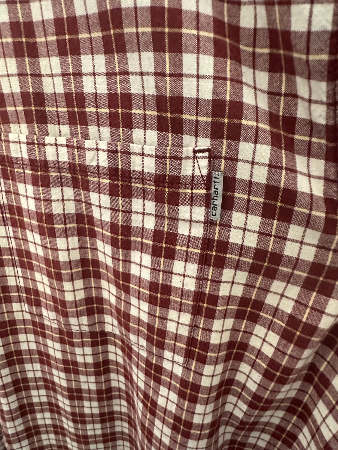 CARHARTT 칼하트 레드 체크반팔셔츠 상품이미지3