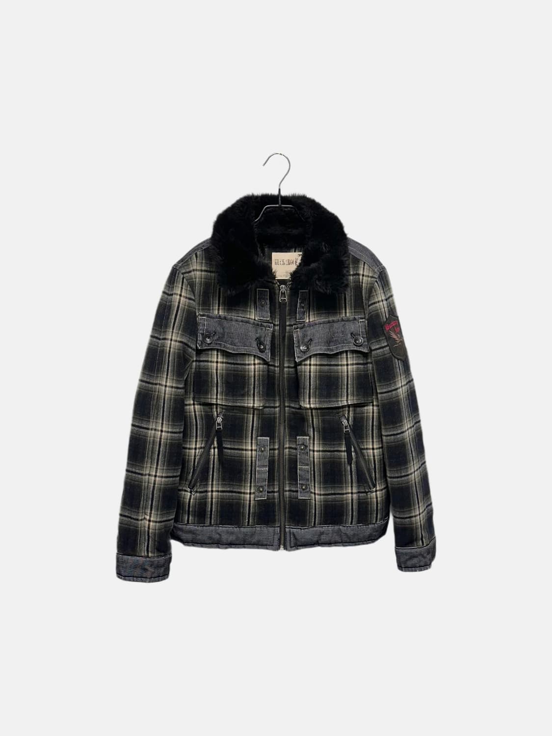 버커루 buckaroo 빈티지 체크 쉐르파 자켓 상품이미지2