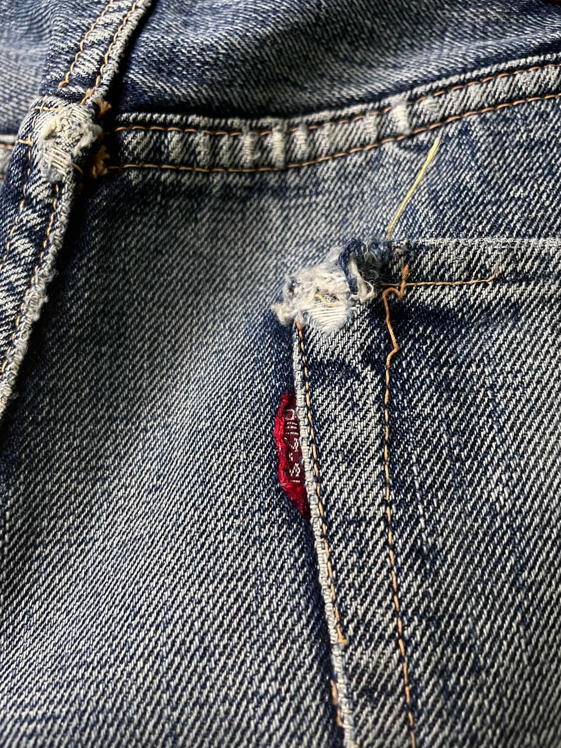 드님 셀비지 데님 팬츠(페이딩 예술) 상품이미지5