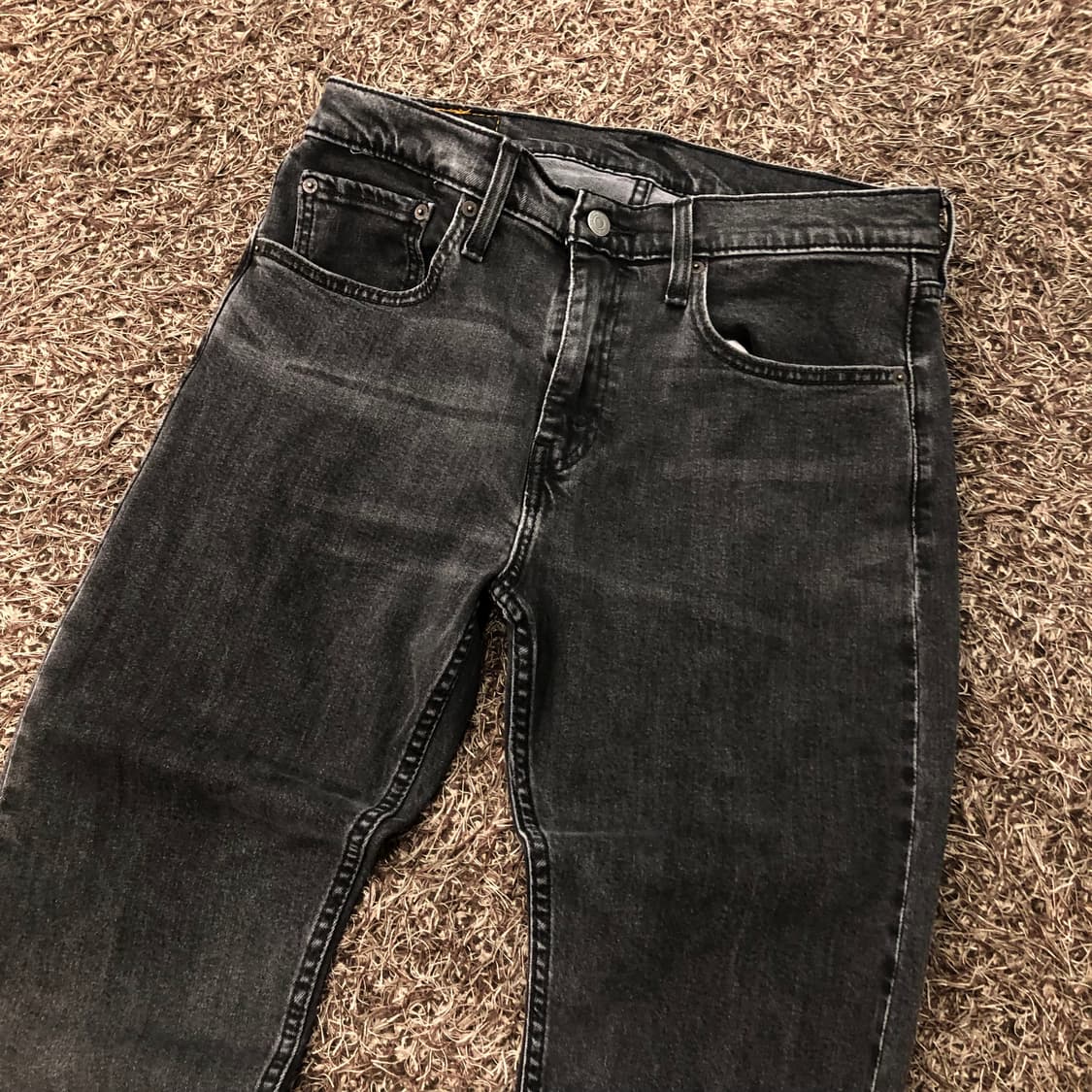 리바이스 502 블랙 워싱 데님 팬츠 상품이미지3