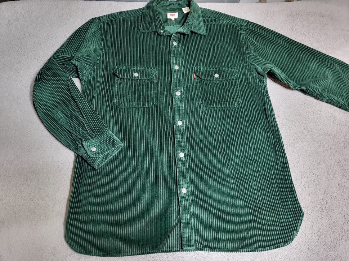 리바이스 그린 코듀로이 벨벳 셔츠 자켓 샤켓 L / Levi’s 상품이미지1