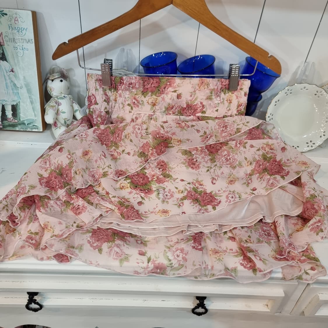 플라워 쉬폰 레이어드 스커트 상품이미지3