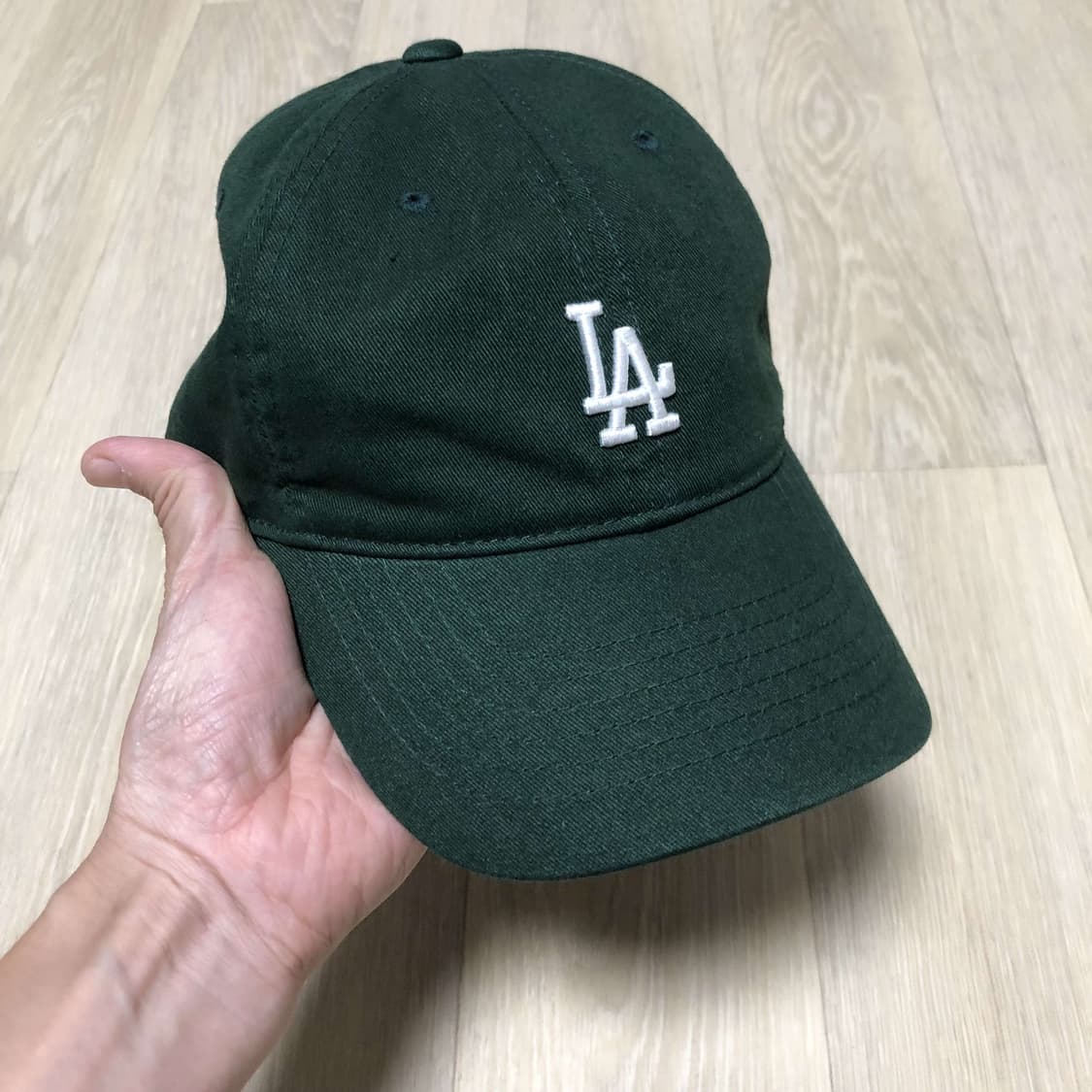 (ONE SIZE) 새상품 엠엘비 MLB LA 다저스 스몰로고 그린 볼캡 상품이미지2