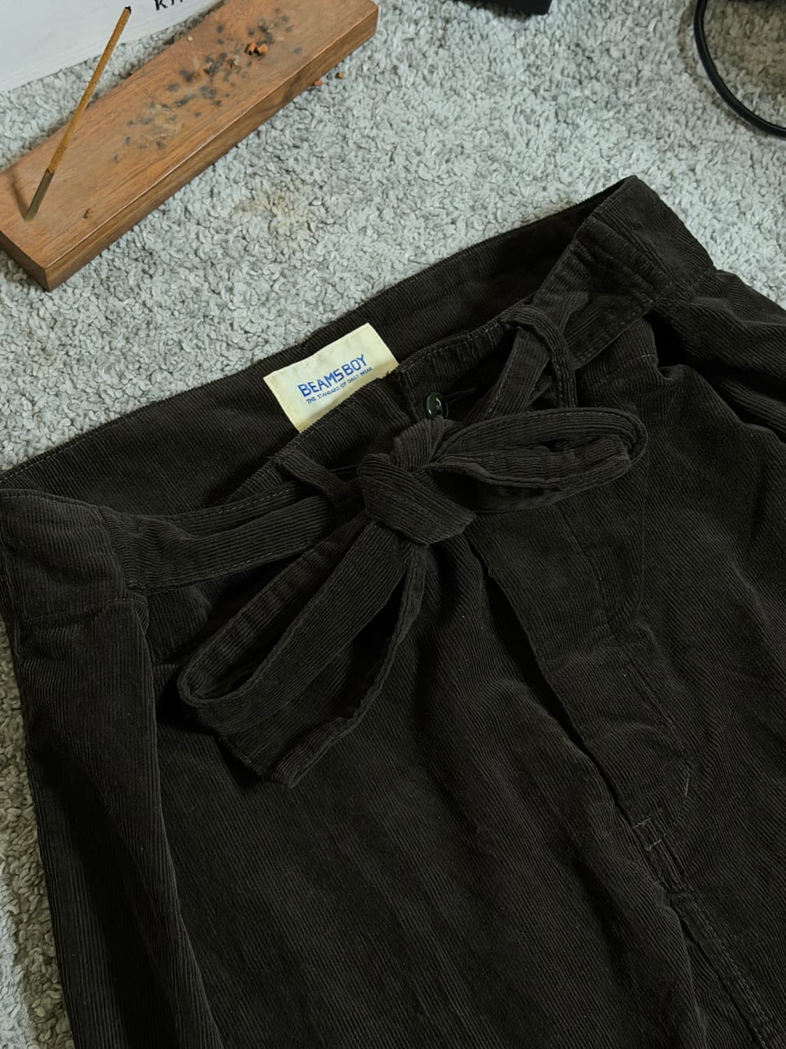 빔즈보이 코듀로이 벨티드 스커트 상품이미지1