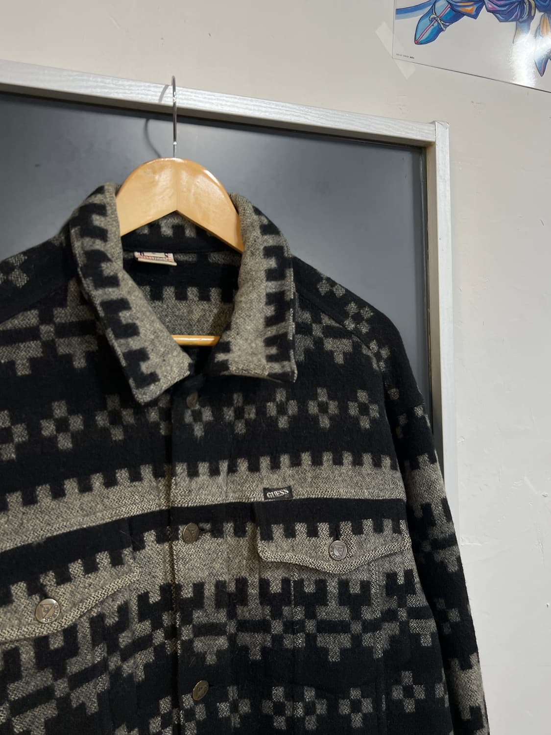 Guess 90‘s 게스 아즈텍 패턴 모직 자켓 상품이미지2