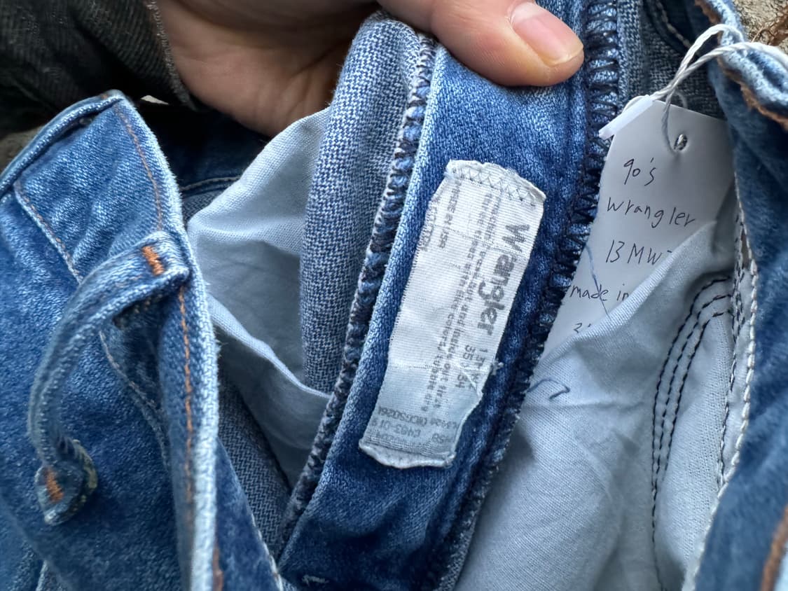 90s 랭글러 usa 빈티지 13mwz 카우보이컷 웨스턴 데님 팬츠 상품이미지8
