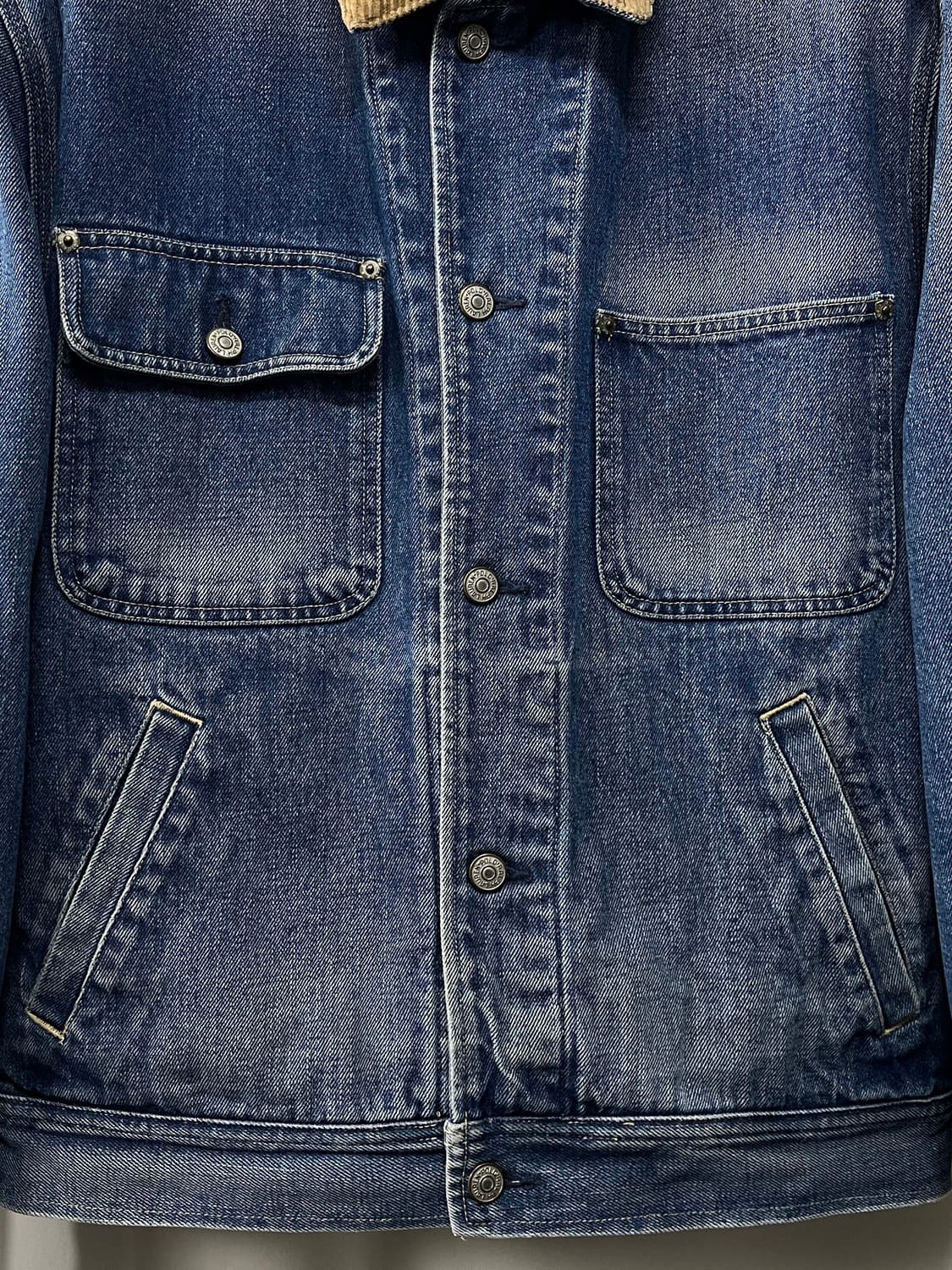 90's 폴로 랄프로렌 덩가리 버팔로 코듀로이 데님 트러커 자켓 상품이미지5