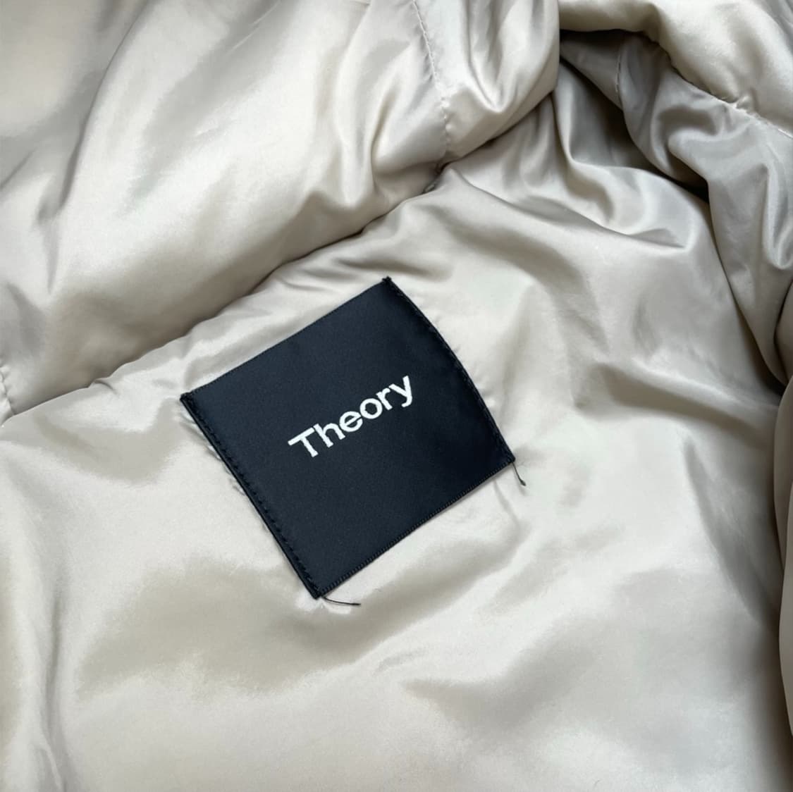 띠어리 Theory 연베이지 구스다운 후드 롱패딩 S 상품이미지3