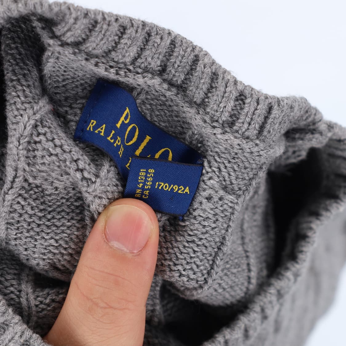 [S] 신형 폴로 랄프로렌 꽈배기 케이블 니트 스웨터 회색 3817 상품이미지6